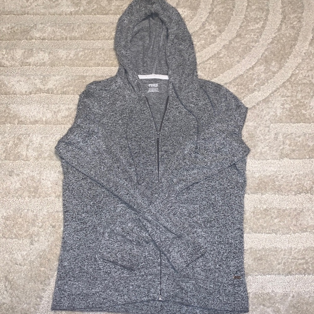 PINK Gray Zip Up Hoodie